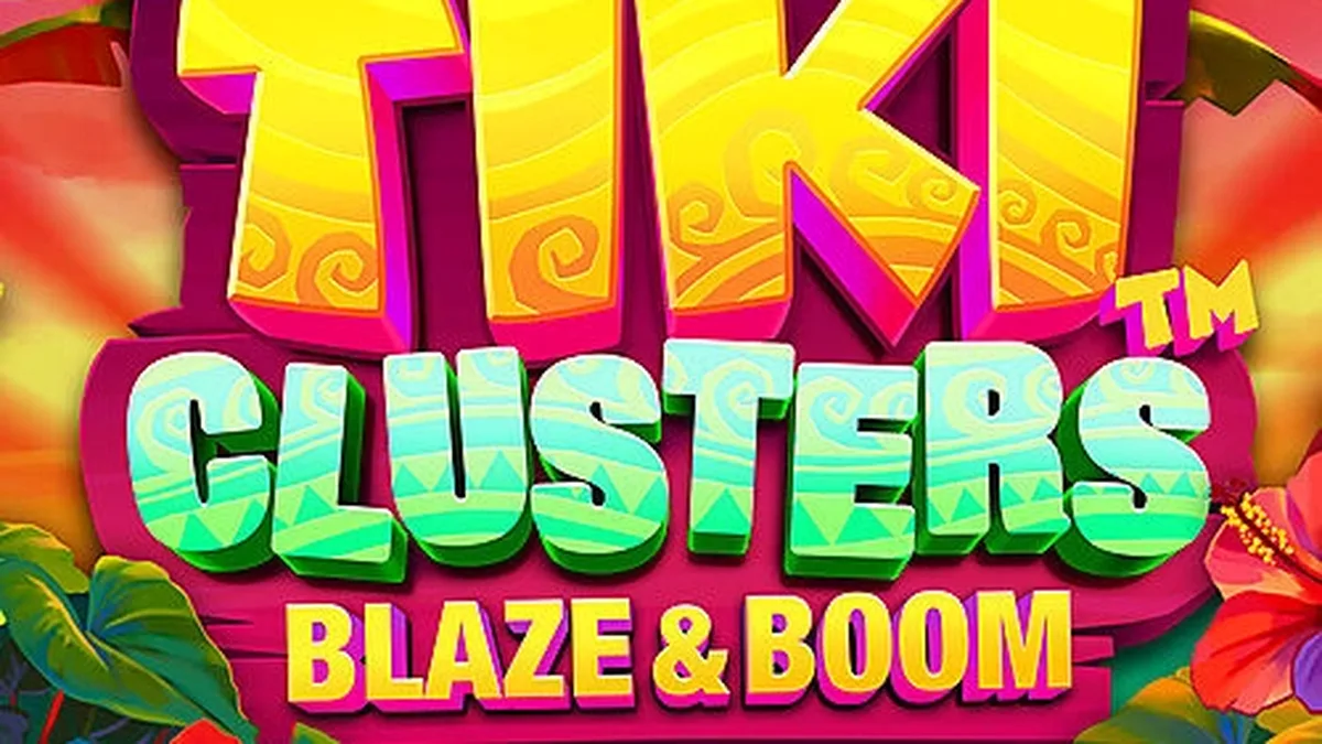 Tampilan visual slot Tiki Clusters Blaze & Boom dengan tema tropis
